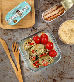Hummuszos-makrélás wrap "elvitelre" gyerekeknek is