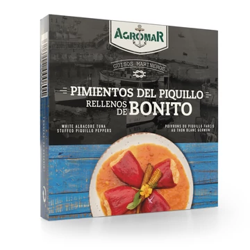 spanyol készétel fehér germon tonhallal töltött paprika