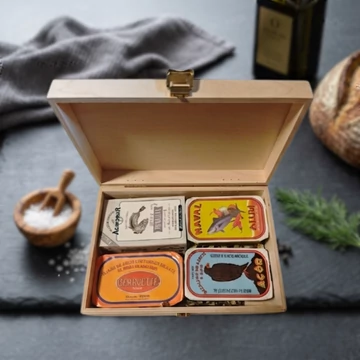 prémium halkonzervek ajándékcsomagban