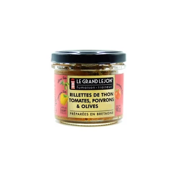 Tonhal rilette paradicsommal, paprikával és olívabogyóval