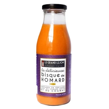 Francia homárkrém-leves cognac-kal és fehér borral