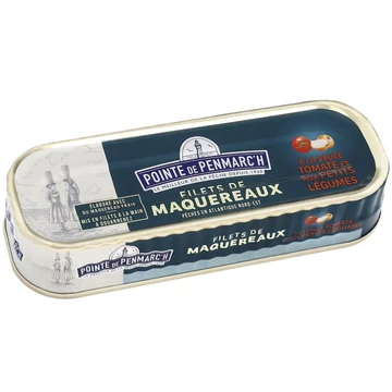 ínyenc makrélafilé paradicsommal és zöldségekkel