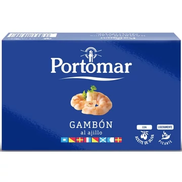 spanyol királyrák konzerv fokhagymával olívaolajban