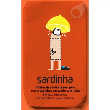 bőr- és szálkamentes szardíniafilé citrommal olívaolajban portugál