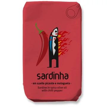 szardíniakonzerv csípős olívaolajban chilipaprikával portugál