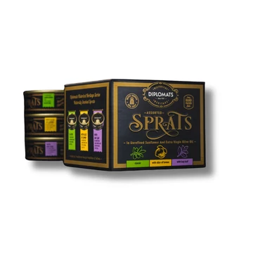 gourmet füstölt sprotni különleges hagyományos eljárással nyers napraforgóolajjal és extra szűz olívaolajjal 3-darabos ajándékszett