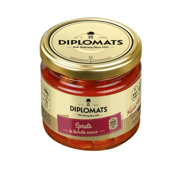 prémium füstölt sprotni paradicsomszószban üvegben 175g