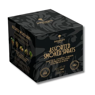 különleges gourmet ajándékdoboz ötféle sprotnival extra szűz olívaolajban