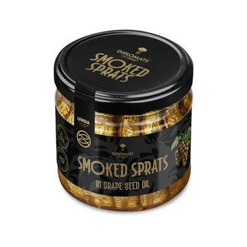 gourmet füstölt sprotni szőlőmagolajban üvegben