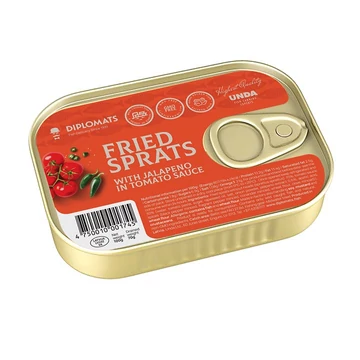 prémium sült sprotni paradicsomszószban jalapeno paprikával