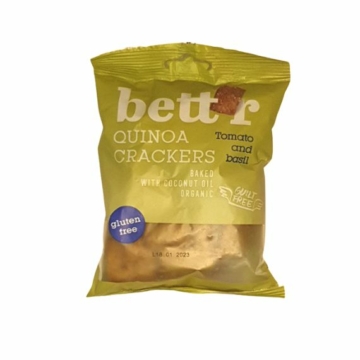 Bett'r Organic Bio quinoa kréker paradicsomos-bazsalikomos, gluténmentes