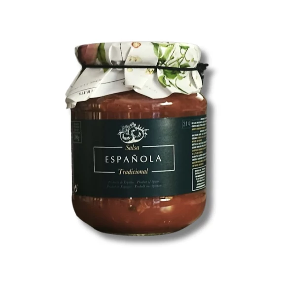 spanyol tradicionális szósz paradicsommal, olívabogyóval kapribogyóval