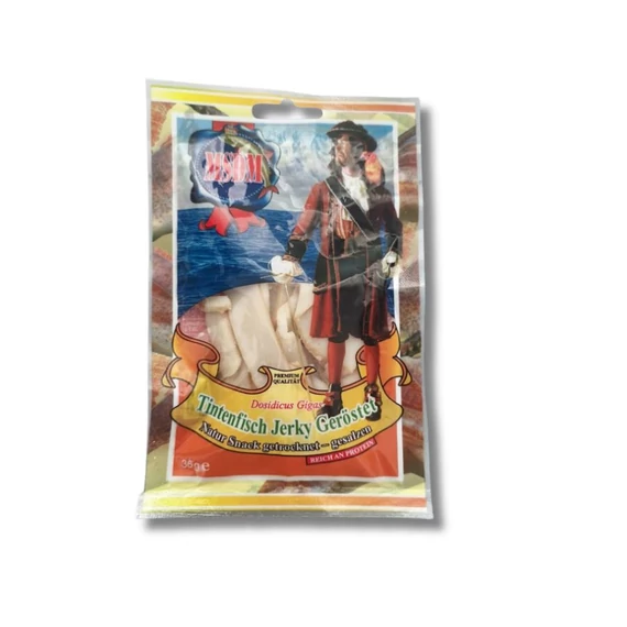 szárított sült aprított tintahal snack