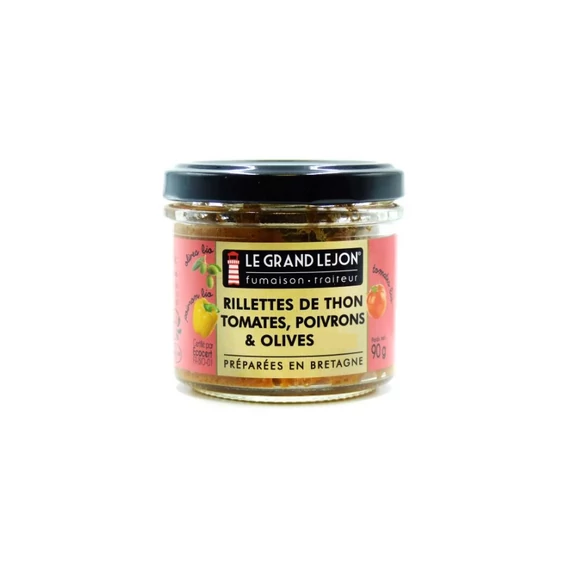 Tonhal rilette paradicsommal, paprikával és olívabogyóval