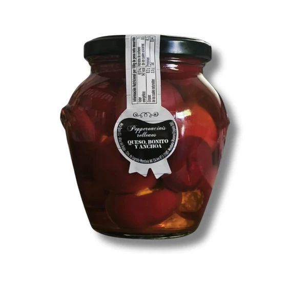 spanyol töltött piquillo paprika sajttal szardellaval