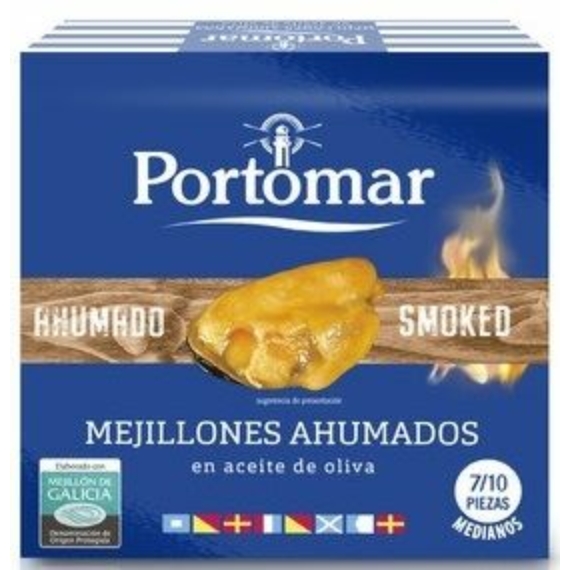 spanyol füstölt kékkagyló-konzerv olívaolajban