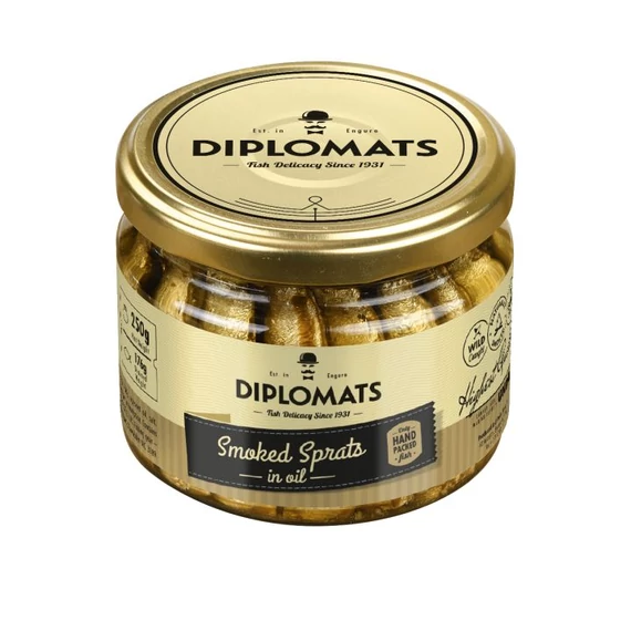 prémium füstölt sprotni repcemagolajban üvegben 250g