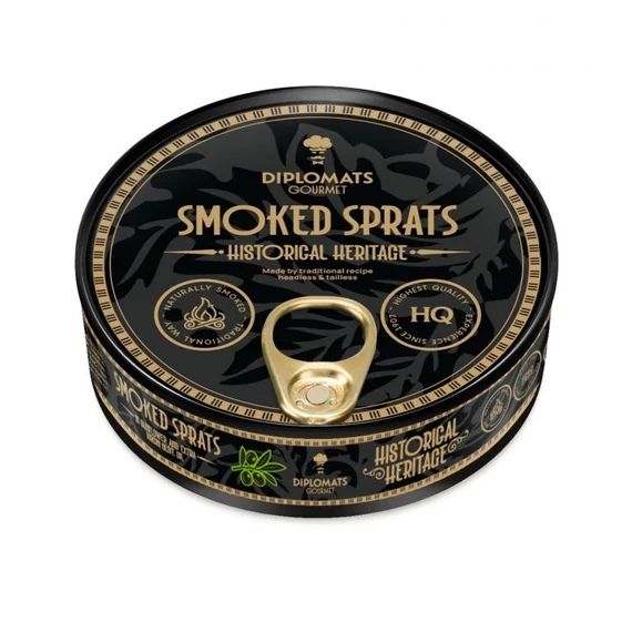 gourmet füstölt sprotni különleges hagyományos eljárással nyers napraforgóolajjal és extra szűz olívaolajjal