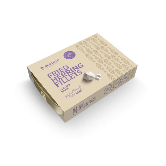 sült heringkonzerv különleges fokhagymás szószban