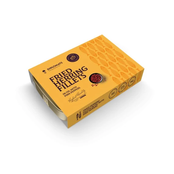 sült heringkonzerv repceolajban rózsaborssal