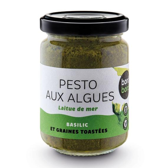 Zöldalga pesto bazsalikommal bio